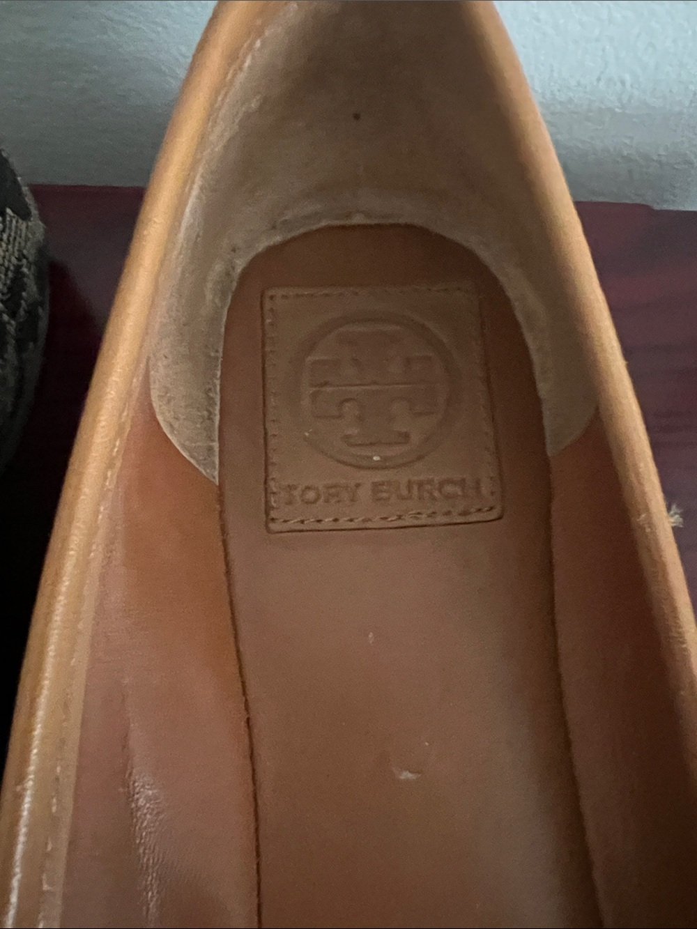 Tory Burch Black & Brown Logo-Trim Ballet Flats - Picture 8 of 10